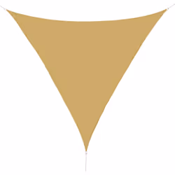 Ce superbe voile d'ombrage triangulaire grande taille 3 x 3 x 3 m coloris sable est un accesssoire de décoration extérieure é ...