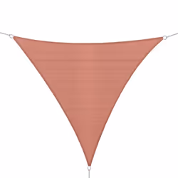 Voile d'ombrage triangulaire grande taille 3 x 3 x 3 m polyéthylène haute densité résistant aux UV rouge