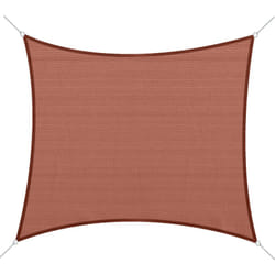 Outsunny - Voile d'ombrage rectangulaire 3 x 4 m polyéthylène haute densité résistant aux uv rouge
