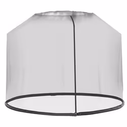 Moustiquaire cylindrique pour parasol 3 m diamètre avec fermeture éclair et lestage noir