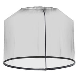 Moustiquaire cylindrique pour parasol 3 m diamètre avec fermeture éclair et lestage noir