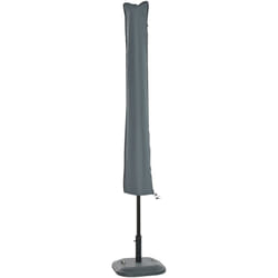 Outsunny - Housse de protection imperméable pour parasol droit avec fermeture éclair et cordon de serrage gris
