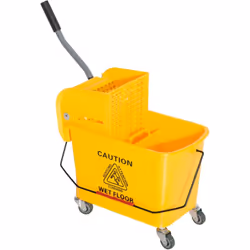 Description générale Ce chariot de nettoyage sur roulettes est conçu pour faciliter vos tâches ménagères. Équipé d'un essoreu ...