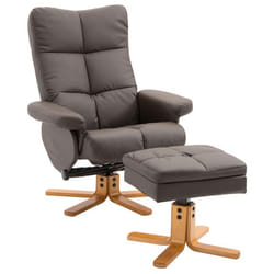 HOMCOM - fauteuil - Bois - 80x86x99cm - Marron