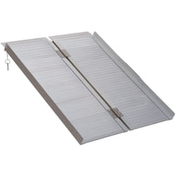 Rampe de fauteuil roulant rampe de chargement antidérapante pliable avec bordures de sécurité max. 270 Kg alu