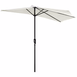 Outsunny - parasol - Métal - 269x138x236cm - Crème