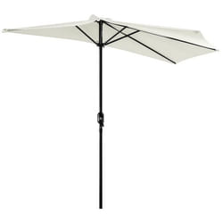 Outsunny - parasol - Métal - 269x138x236cm - Crème