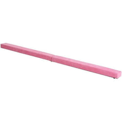 Poutre de gymnastique pliable poutre d’équilibre antidérapante 21 m revêtement daim rose