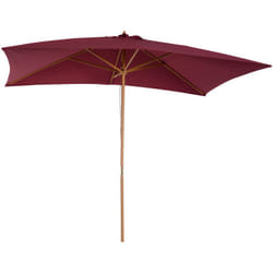 Parasol droit rectangulaire de jardin 2,95L x 2l x 2,55H m rouge bordeaux