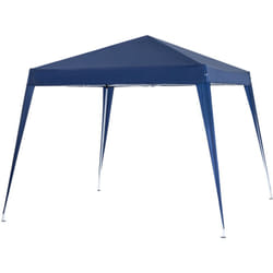 Outsunny - Tonnelle barnum de jardin pop-up pliant 2,4L x 2,4l x 2,5H m acier polyester imperméabilisé anti uv avec sac de transport bleu