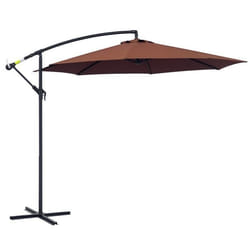 Outsunny - parasol - Métal - 300x300x260cm - Chocolat Noir
