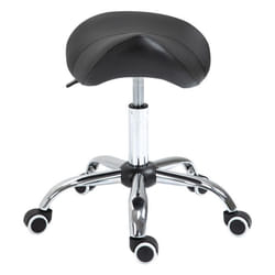 Tabouret de massage HOMCOM - Tabouret selle ergonomique pivotant 360° - Hauteur réglable - Noir chromé