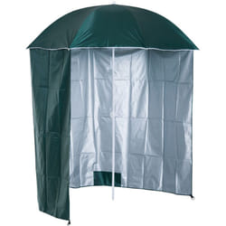 Outsunny - Parasol de plage ø 2,2 x 2,2H cm protection upf 50 + sac transport, sardines et lestage intégrés vert foncé
