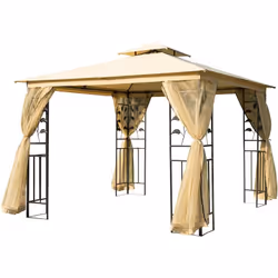 Description générale Cette magnifique tonnelle de style colonial est idéale pour offrir de l'ombre dans votre jardin. Pratiqu ...