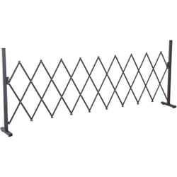 Outsunny - Barrière extensible rétractable barrière de sécurité 250L x 31l x 104H cm alu métal chocolat