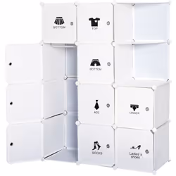 Description générale Cette armoire penderie multi-rangements cubes modulables vous permet de ranger facilement vos vêtements, ...