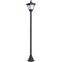 Homcom - Outsunny Luminaire extérieur solaire lampadaire lanterne classique led 10 Lm dim. 15L x 15l x 120H cm noir