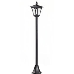 Homcom - Outsunny Luminaire extérieur solaire lampadaire lanterne classique led 40 Lm dim. 18L x 18l x 160H cm noir