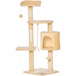 Description générale Instrument de jeu idéal pour les chats, cet arbre à chats multi-équipements doté de nombreuses plateform ...