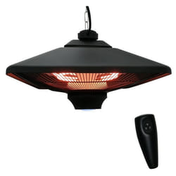 Outsunny Chauffage radiant suspendu IP24 et 20 m² dim. 43L x 43l x 25H cm 2 tubes 1000/2000 W extérieur intérieur télécommande