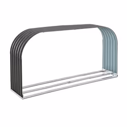 Stockage de bûches abri à bûches extérieur acier galvanisé gris 212x40x111cm Gris