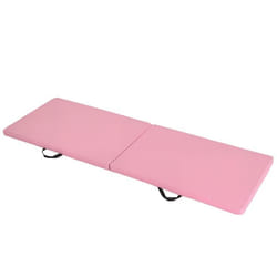 HOMCOM - tapis de gymnastique - Simili cuir - 180x60x5cm - Rose