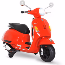 Description générale Ce magnifique scooter électrique pour enfants sous licence officielle Vespa est équipé de nombreuses fon ...