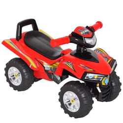 Porteur enfants quad 12-36 mois dim. 60L x 38l x 42H cm effets lumineux et sonores rouge noir