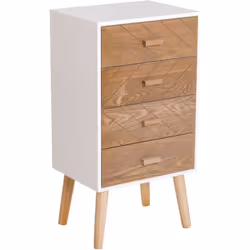 Description générale Ajoutez une touche chaleureuse scandinave à votre intérieur avec ce magnifique meuble de rangement bicol ...