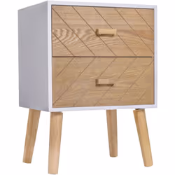 Description générale Ajoutez une touche chaleureuse scandinave à votre intérieur avec ce magnifique meuble de rangement bicol ...