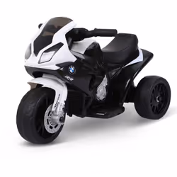BMW - Moto électrique pour enfants 3 roues 6 v 2,5 Km/h effets lumineux et sonores noir S1000 rr