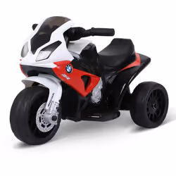 BMW - Moto électrique pour enfants 3 roues 6 v 2,5 Km/h effets lumineux et sonores rouge S1000 rr