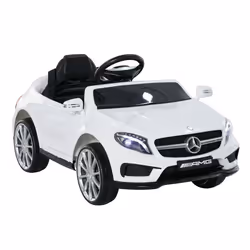 Voiture véhicule électrique enfant 6 V 7 Km/h max. télécommande effets sonores + lumineux Mercedes GLA AMG blanc