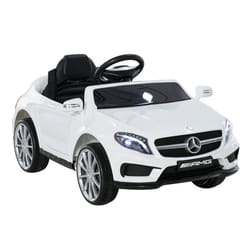 Voiture véhicule électrique enfant 6 V 7 Km/h max. télécommande effets sonores + lumineux Mercedes GLA AMG blanc
