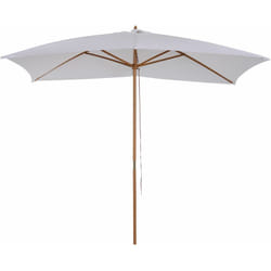 Outsunny - Parasol droit rectangulaire de jardin grande taille dim. 3L x 2l x 2,5H m blanc
