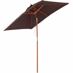 Description : Ce grand modèle de parasol rectangulaire inclinable dim. 2L x 1,5l x 2,3H m en bois massif de bambou vous offri ...