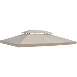 Toile de rechange pour pavillon tonnelle tente 3 x 4 m polyester haute densité 180 g/m² beige
