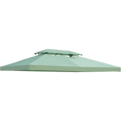 Toile de rechange pour pavillon tonnelle tente 3 x 4 m polyester haute densité 180 g/m² vert
