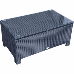 Description générale Cette table basse en rotin tressé est idéale pour embellir votre extérieur tout en offrant un espace con ...