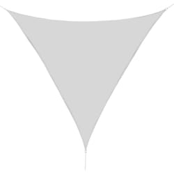 Outsunny - Voile d'ombrage triangulaire grande taille 4 x 4 x 4 m polyester imperméabilisé haute densité 160 g/m² gris