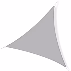 Outsunny - Voile d'ombrage triangulaire grande taille 6 x 6 x 6 m polyester imperméabilisé haute densité 160 g/m² gris clair
