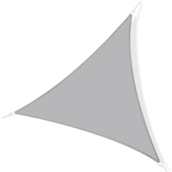 Outsunny - Voile d'ombrage triangulaire grande taille 6 x 6 x 6 m polyester imperméabilisé haute densité 160 g/m² gris clair