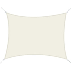 Outsunny - Voile d'ombrage rectangulaire 6L x 4l m polyester imperméabilisé haute densité 160 g/m² crème