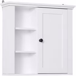 Description générale Cette armoire haute murale est idéale pour les salles de bain ou les WC. Elle dispose d'un placard à une ...