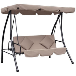 Outsunny - balancelle - Métal - 200x125x170cm - Beige