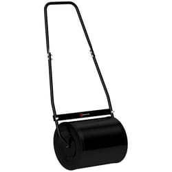 Rouleau à gazon jardin en acier avec poignée dim. 50L x 32l x 108H cm lestage max. 30 L noir
