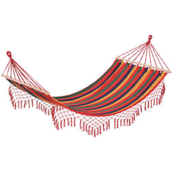 Outsunny - Hamac de voyage respirant portable toile de hamac dim. 2L x 1l m coton polyester multicolore