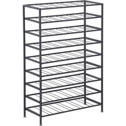 Homcom - tagère à vin rack pour bouteilles range-bouteilles capacité 54 bouteilles dim. 63L x 25l x 91H cm métal noir