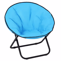 Loveuse fauteuil rond de jardin fauteuil lune papasan pliable grand confort 80L x 80l x 75H cm grand coussin fourni oxford bl ...