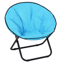 Loveuse fauteuil rond de jardin fauteuil lune papasan pliable grand confort 80L x 80l x 75H cm grand coussin fourni oxford bleu